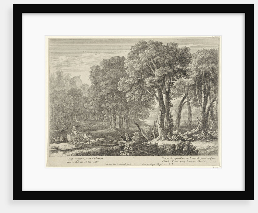 Venus kidnaps Adonis, Herman van Swanevelt by Lodewijk XIV