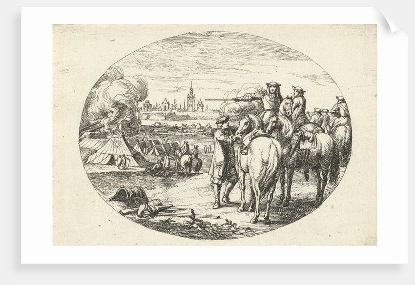 Siege of a city, Jan van Huchtenburg by Adam Frans van der Meulen