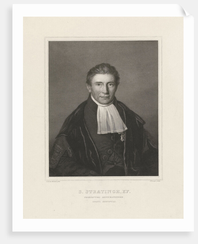 Portrait of Sibrandus Stratingh by Johannes Philippus Lange