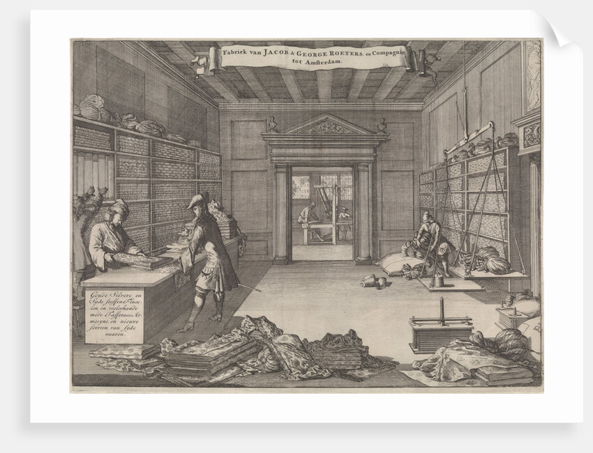 Address Card of Jacob George Roeters and Compagnie Amsterdam by Caspar Luyken