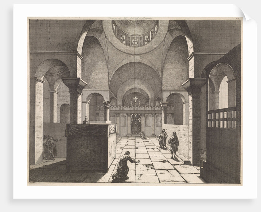 Interior of Greek domed church at Chalcedon by Jan Luyken