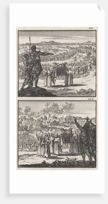 Israelites over Jordan Fall of Jericho biblical representation by Andries van Damme