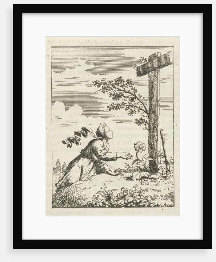 Personified soul for a cross on a hill by Pieter Arentsz II