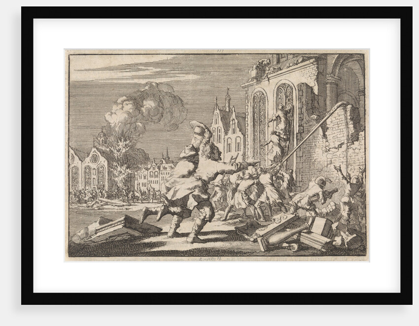 Destroy Catholic chapels in London, 1688 by Pieter van der Aa I