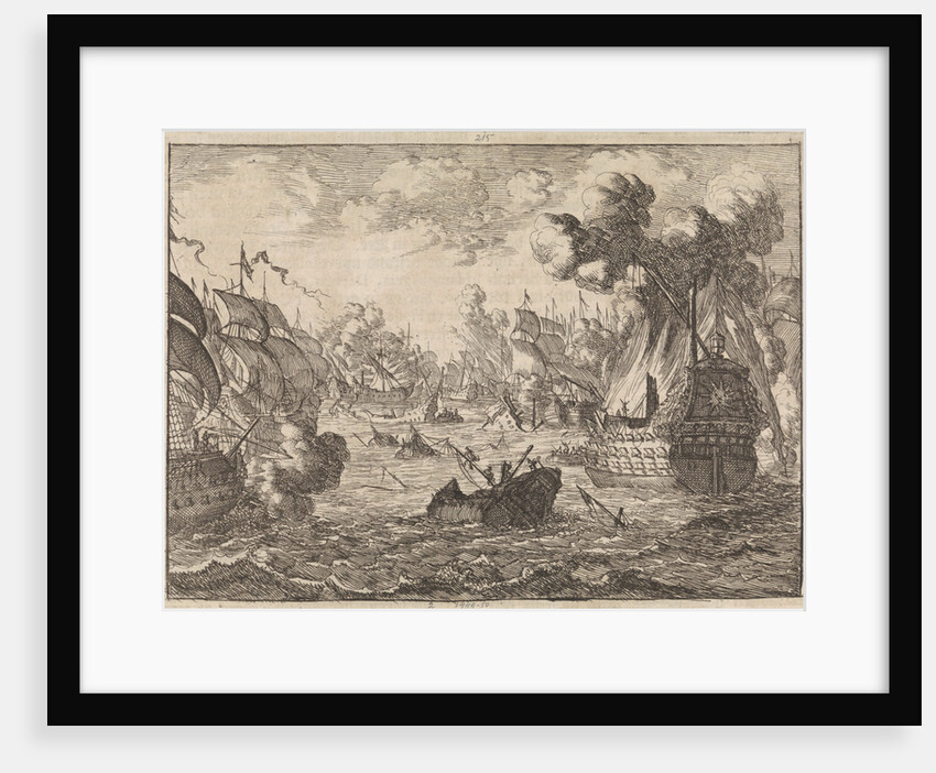 Battle of Cape La Hogue, 1692 by Pieter van der Aa I