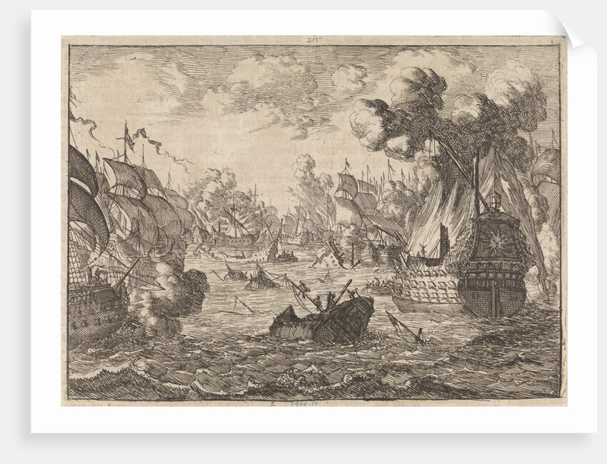 Battle of Cape La Hogue, 1692 by Pieter van der Aa I