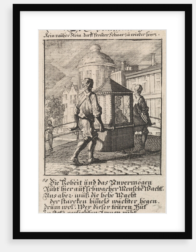 Carriers of a sedan, Caspar Luyken by Anonymous