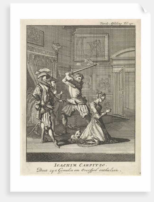 Joachim von Carpzov recommends the beheading of his wife by Jan Luyken
