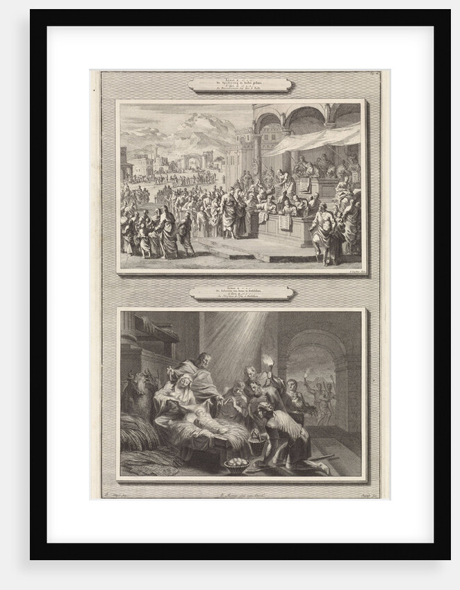 Census at Bethlehem and the adoration of the shepherds by Pieter Mortier