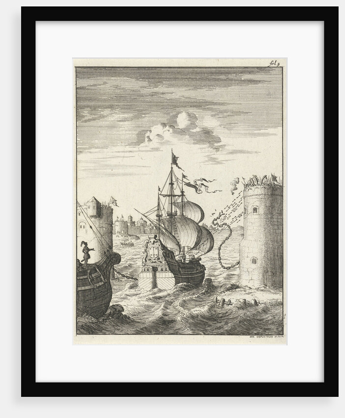 Conquest of Damietta and sailing on the chain by Jan Luyken