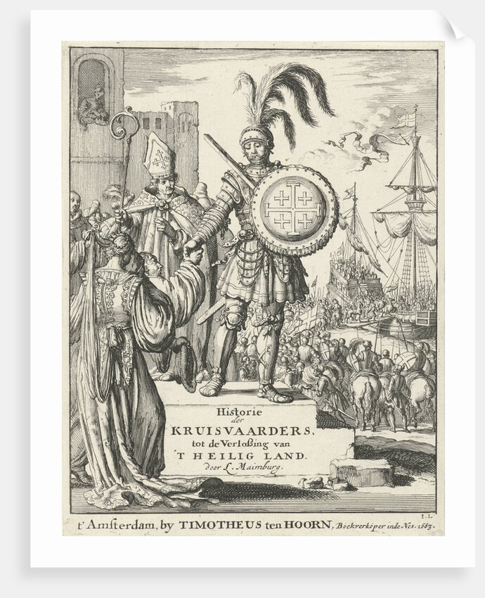 Knight with the coat of arms of Jerusalem by Timotheus ten Hoorn