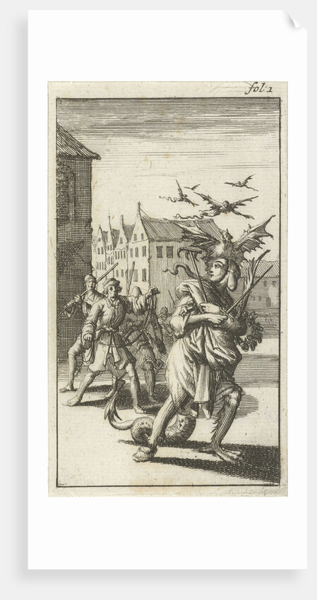 Sin chased by three men by Abraham Boekholt