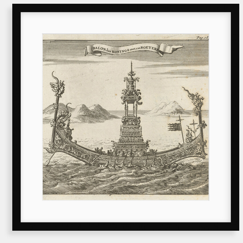 Royal vessel with 120 rowers to Siam by Aart Dircksz Oossaan
