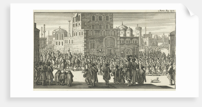 Procession at the exit of the sultan and his retinue by Charles Angot