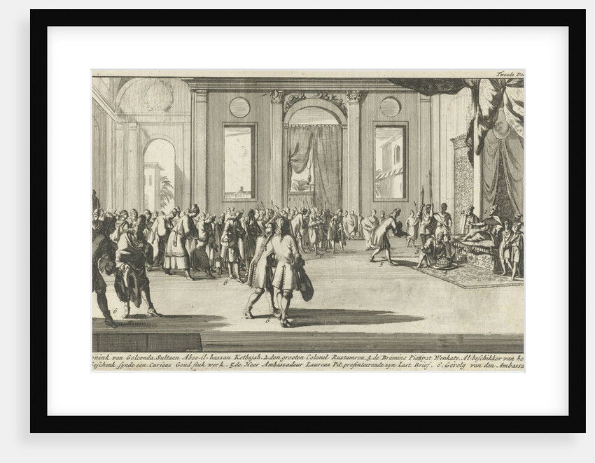 Laurens Pit visiting Sultan Abul Hasan Qutb Shah of Golkonda to hand him a commission by Anonymous