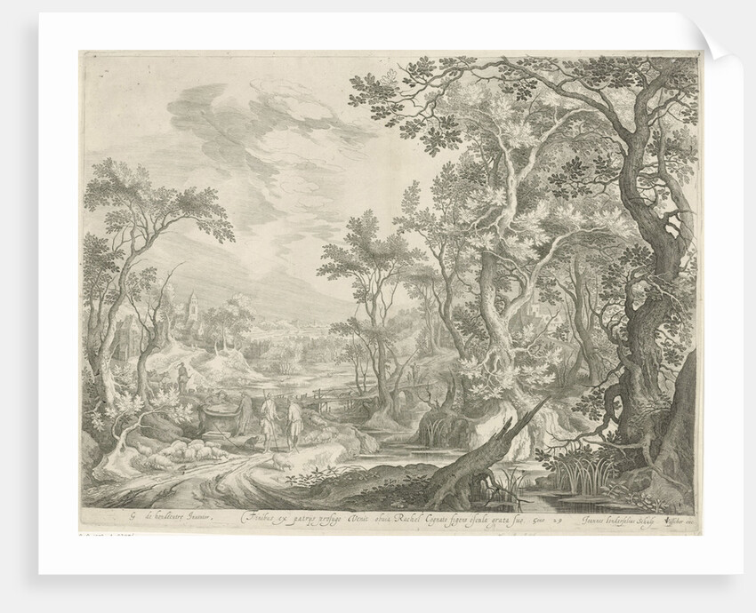 Jacob and the men of Haran at the well by Claes Jansz. Visscher II