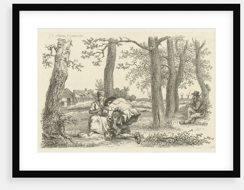Figures among trees by Jacob Ernst Marcus
