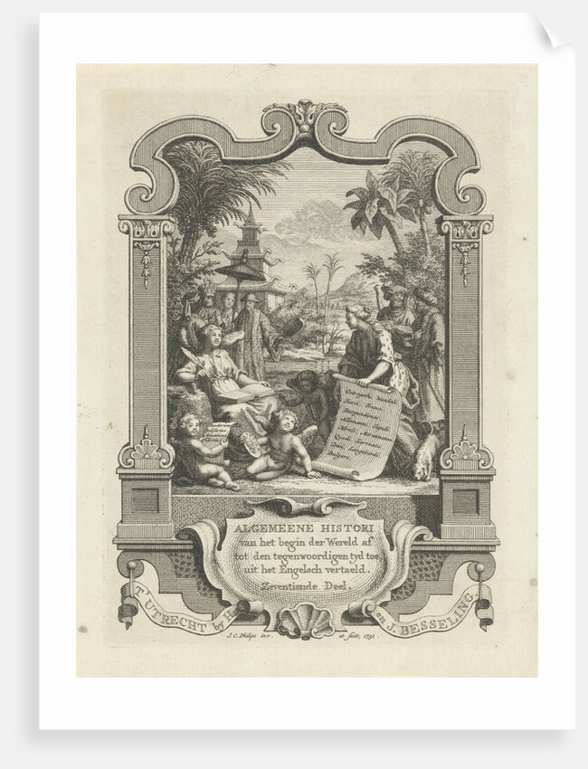 Allegorical title page History by Jan Caspar Philips