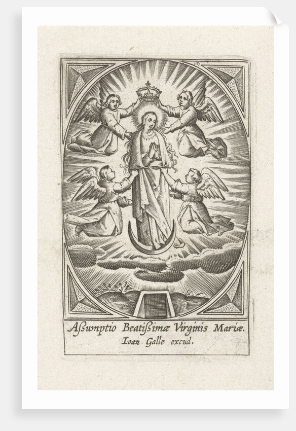 Maria on the crescent moon by Anonymous
