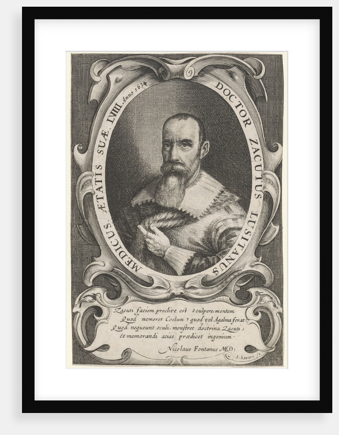 Portrait of the doctor Abraham Zacutus Lusitanus by Nicolaus Fontanus