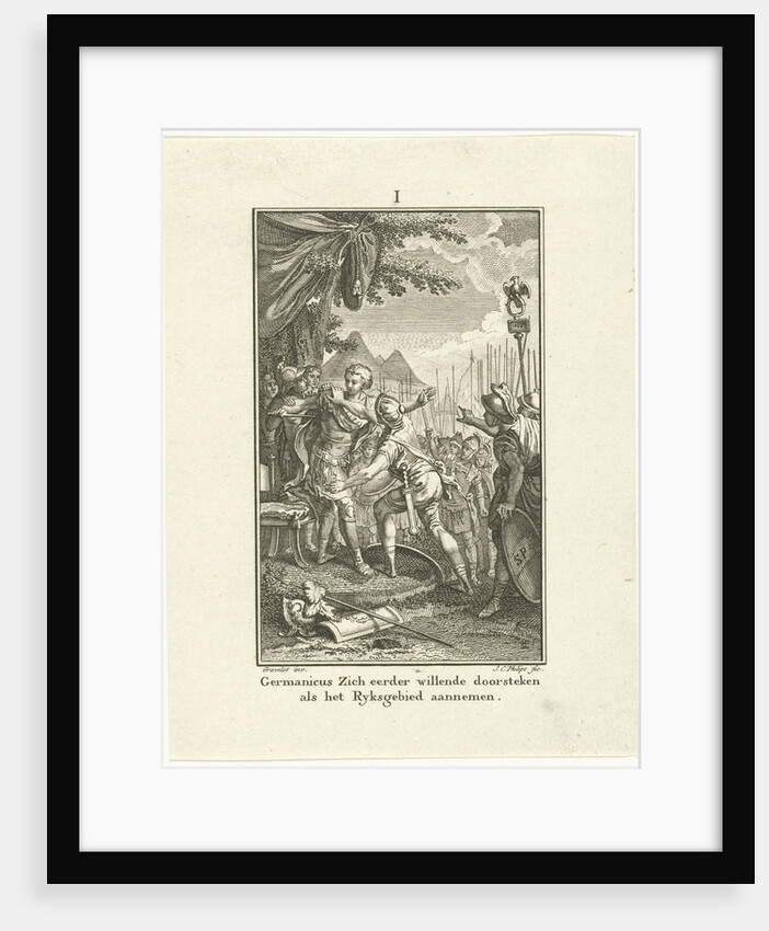 Germanicus trying to commit suicide by Jan Caspar Philips