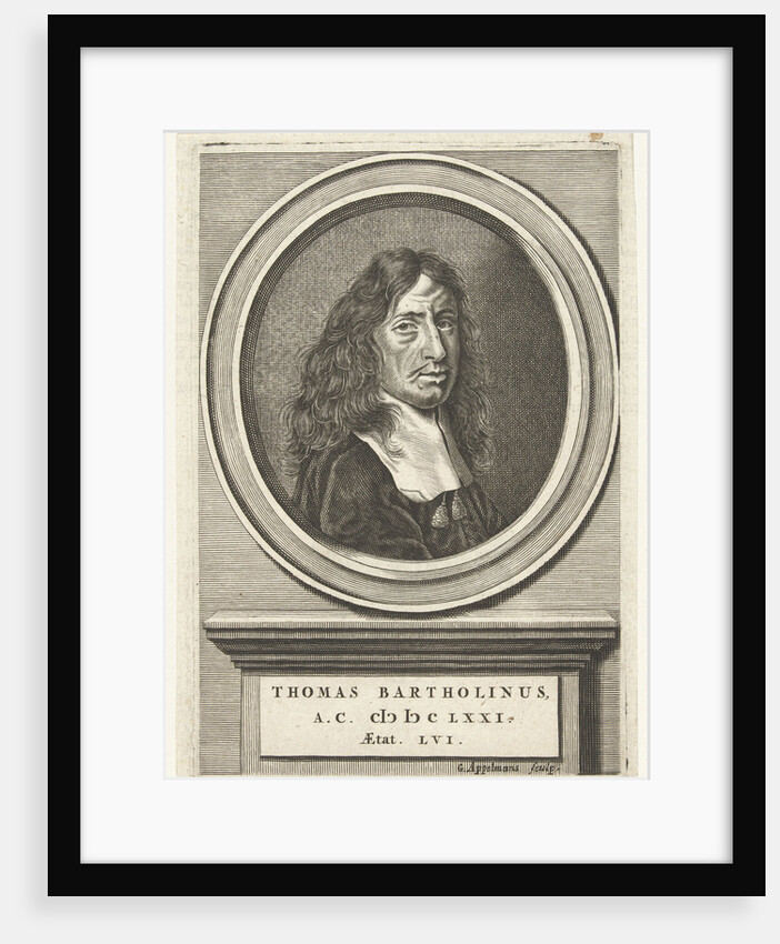 Portrait of Thomas Bartholinus at the age of 61 years by Henrich Dittmers