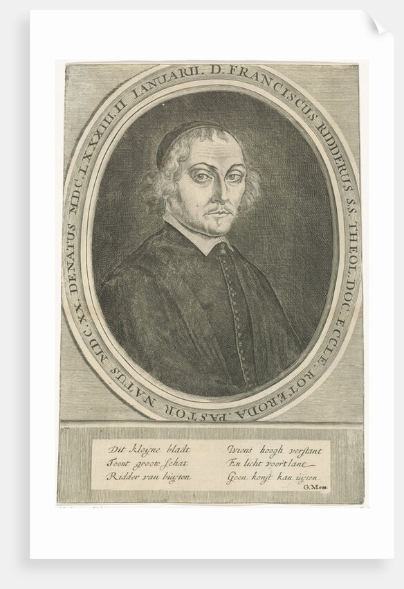 Portrait of Francis Ridderus by Gregorius Mees