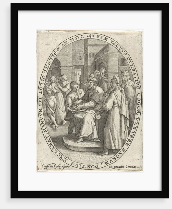 Pilate washes his hands in innocence by Crispijn van de Passe I
