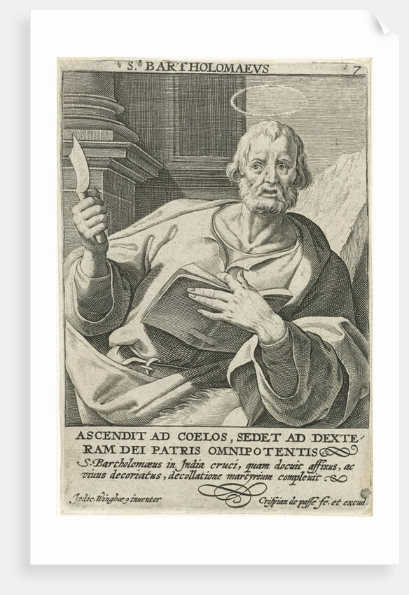 Apostle Bartholomew by Crispijn van de Passe I