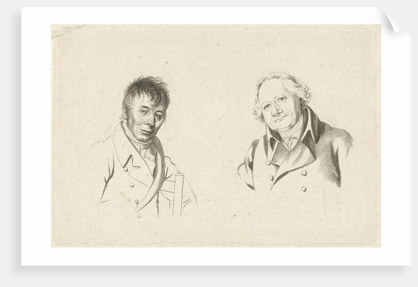 Portraits of Daniel Dupré and Christiaan Welmeer by Hendrik Willem Caspari
