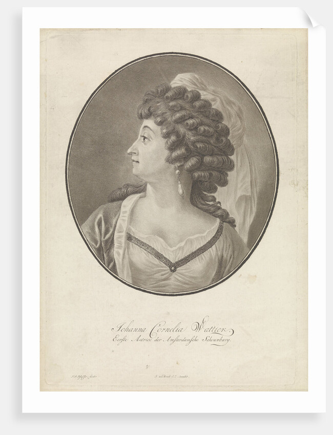 Portrait of Johanna Cornelia Wattier by J. ten Brink