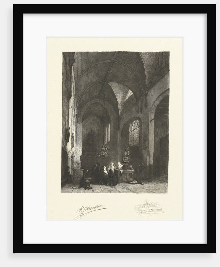 Service in a monastery by Johannes Bosboom