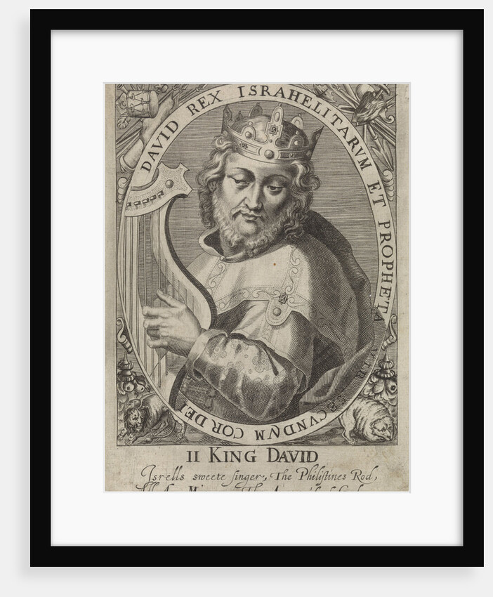 King David as one of nine heroes by Willem van de Passe