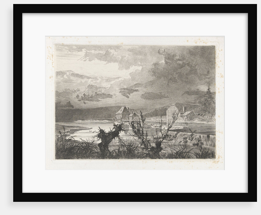 Mill and farm on the river Semoy by Martinus Antonius Kuytenbrouwer Jr