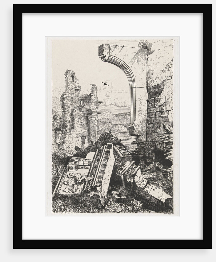 Ruin of castle Bourscheid by Martinus Antonius Kuytenbrouwer Jr