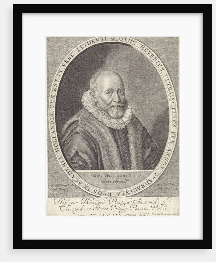 Portrait of Otto Heurnius by Jacobus Lauwikius
