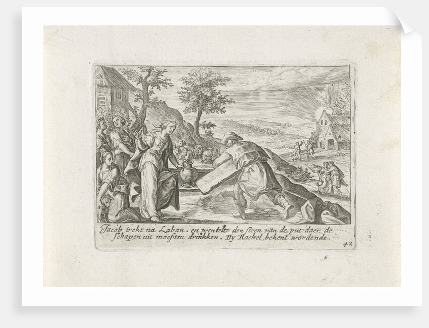 The Meeting of Jacob and Rachel at the well by Ysack Greve