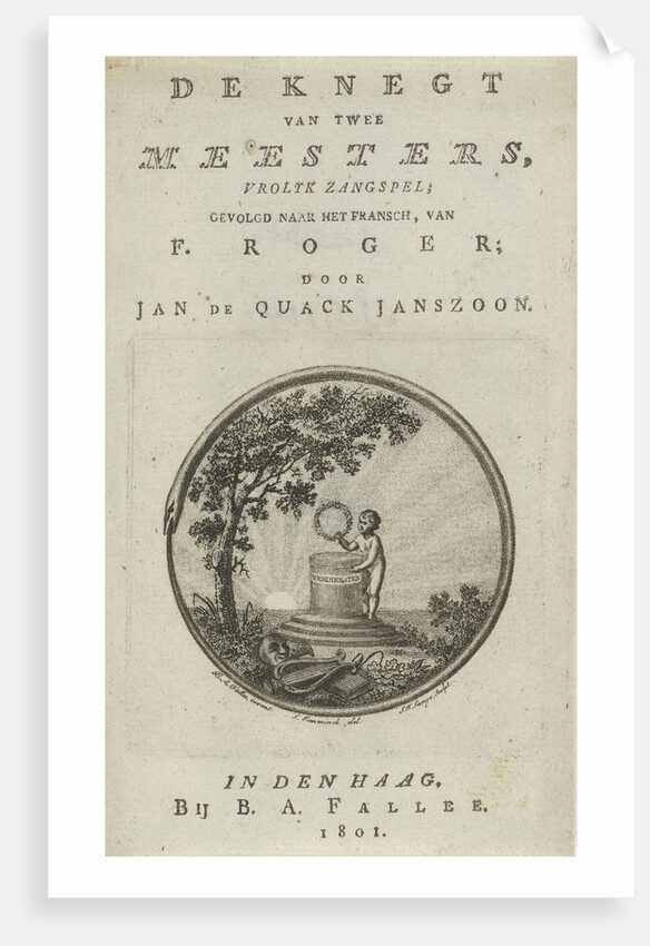 Putto with a sacrifice pillar by B.A. Fallee