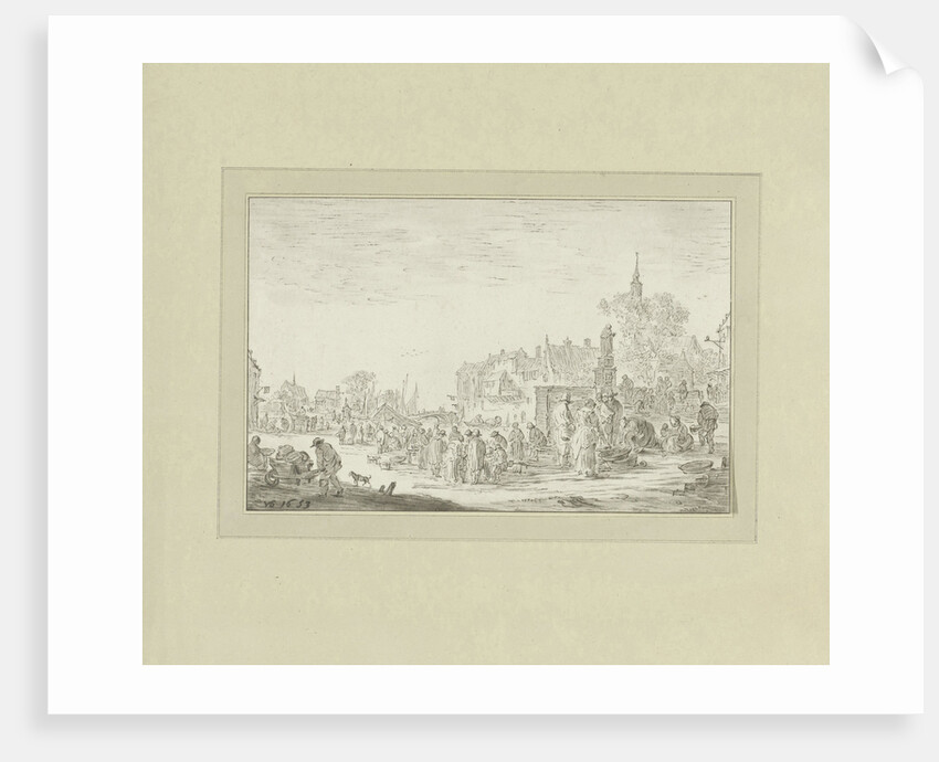 View on a fish market in a city by Johannes Körnlein