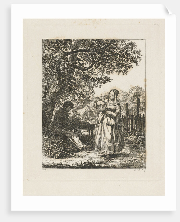 Man and woman for a farmhouse by Hendrik Abraham Klinkhamer