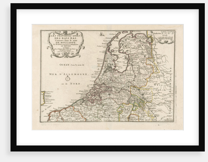 Map of The Netherlands by Nicolas de Fer