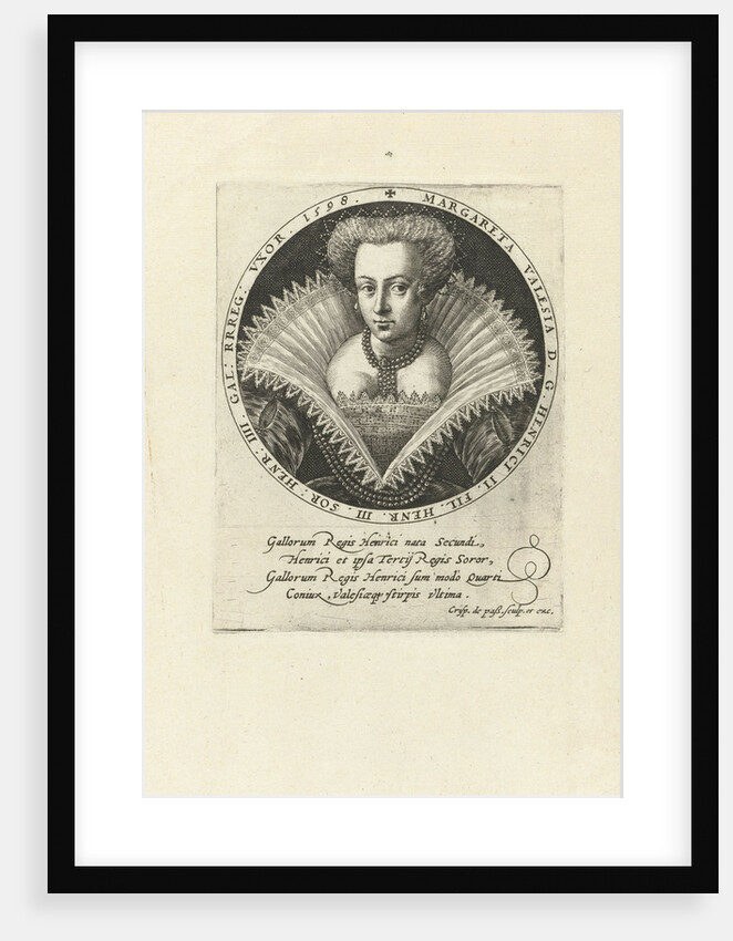 Portrait of Margaret of Valois by Crispijn van de Passe I