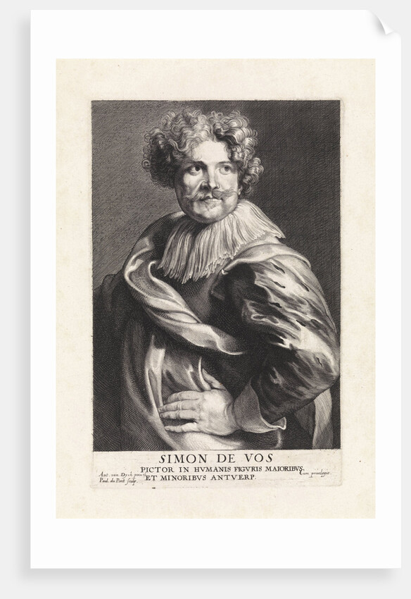 Portrait of the painter Simon de Vos by Paulus Pontius
