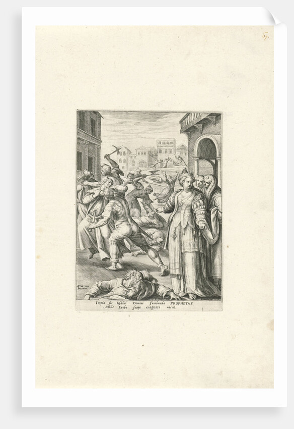 Queen Jezebel prophets eradicate by Sadeler