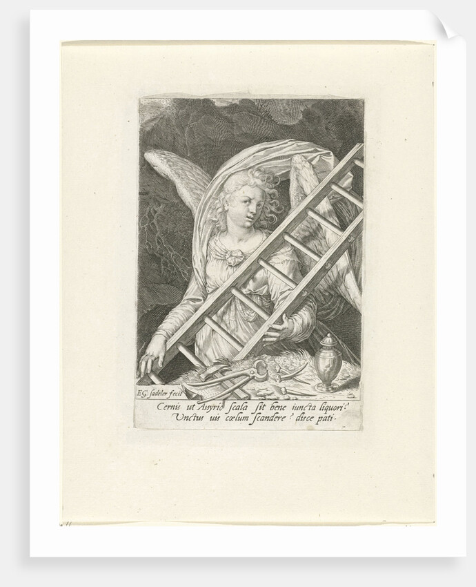 Angel with the ladder by Aegidius Sadeler