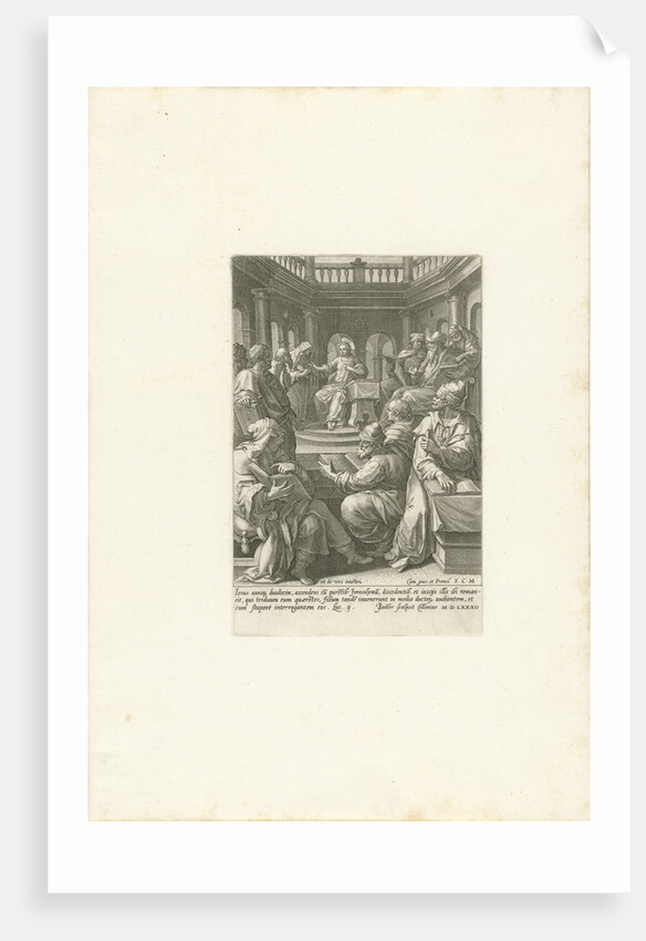 Christ among the teachers by Johann Sadeler I