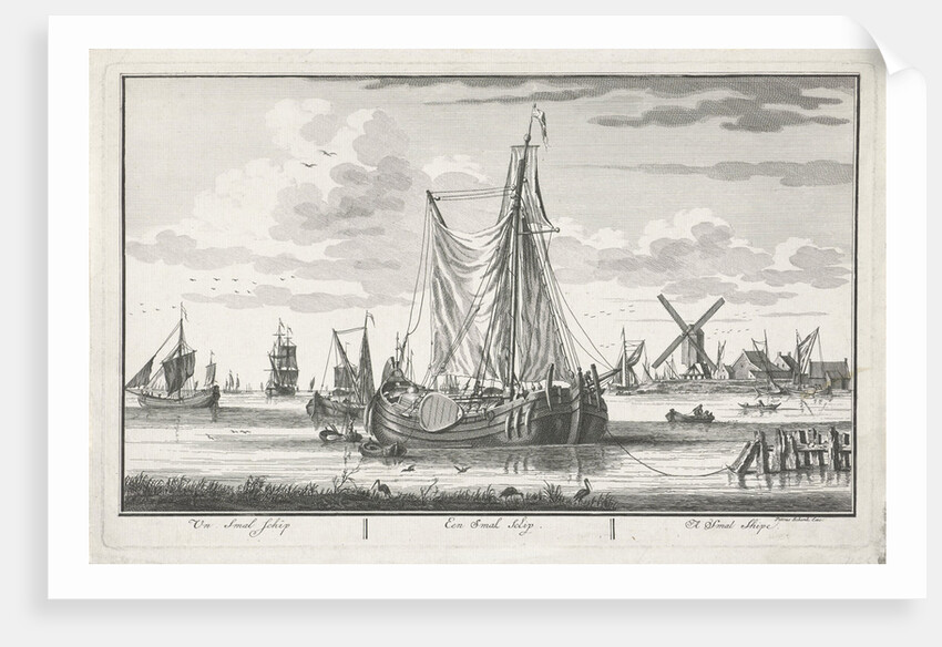 Ship on the water by Pieter Schenk II