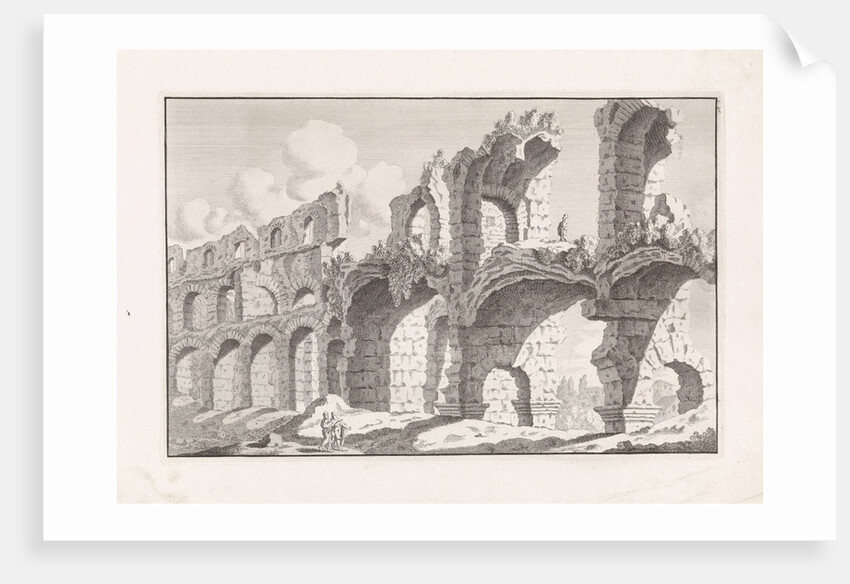 Ruins of the colosseum in Rome Italy by Bonaventura van Overbeek