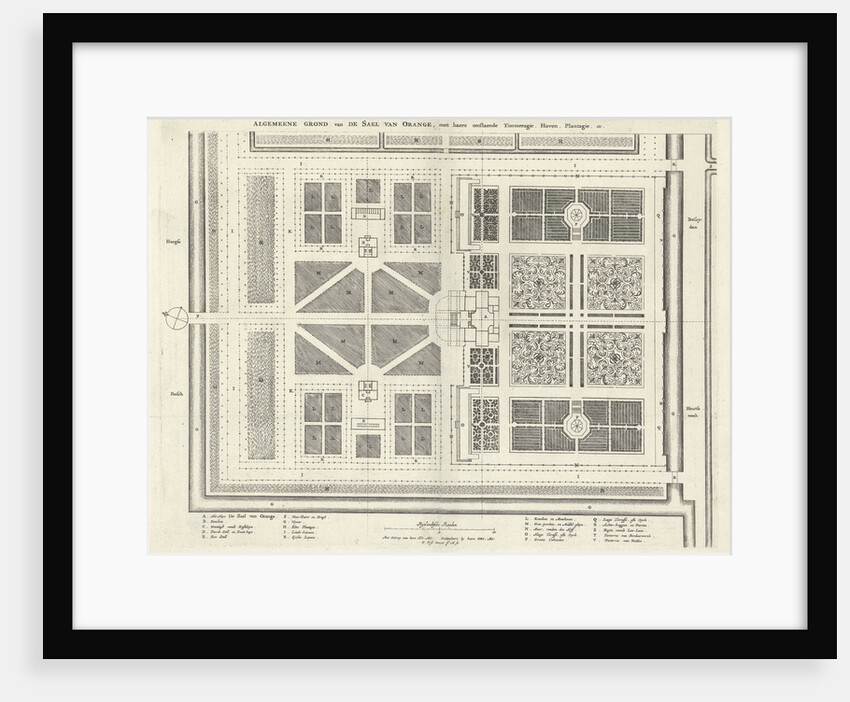 Map of Huis ten Bosch Palace and the surrounding estate The Netherlands by Jan Matthysz.