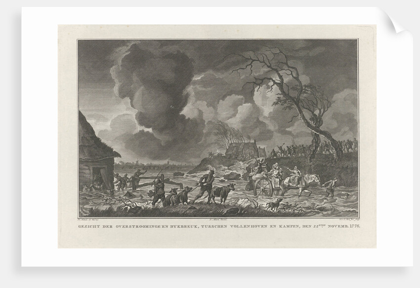 Flooding between Vollenhove and Kampen by Johannes Allart
